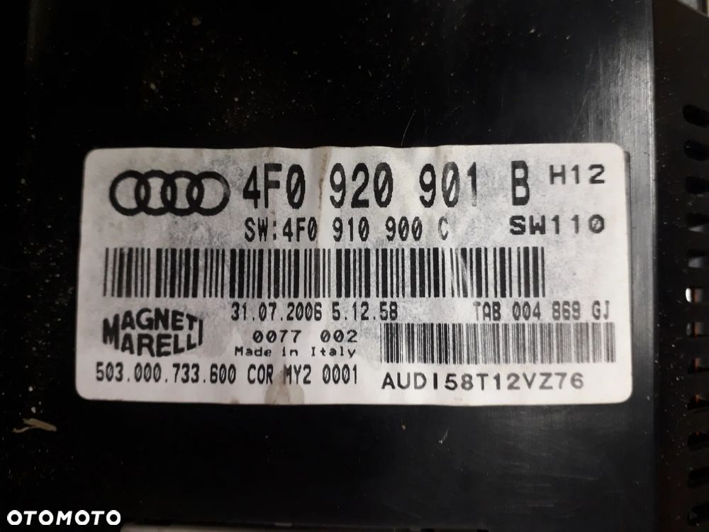 licznik 4F0920901B A6 C6 2.0 FSI TFSI BPJ - 5