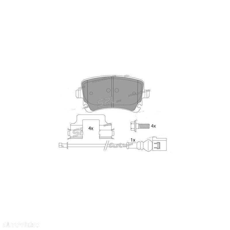 Placute frana spate Audi A4 (8e2, B6), 11.2000-12.2004, marca SRLine S70-1550 - 1