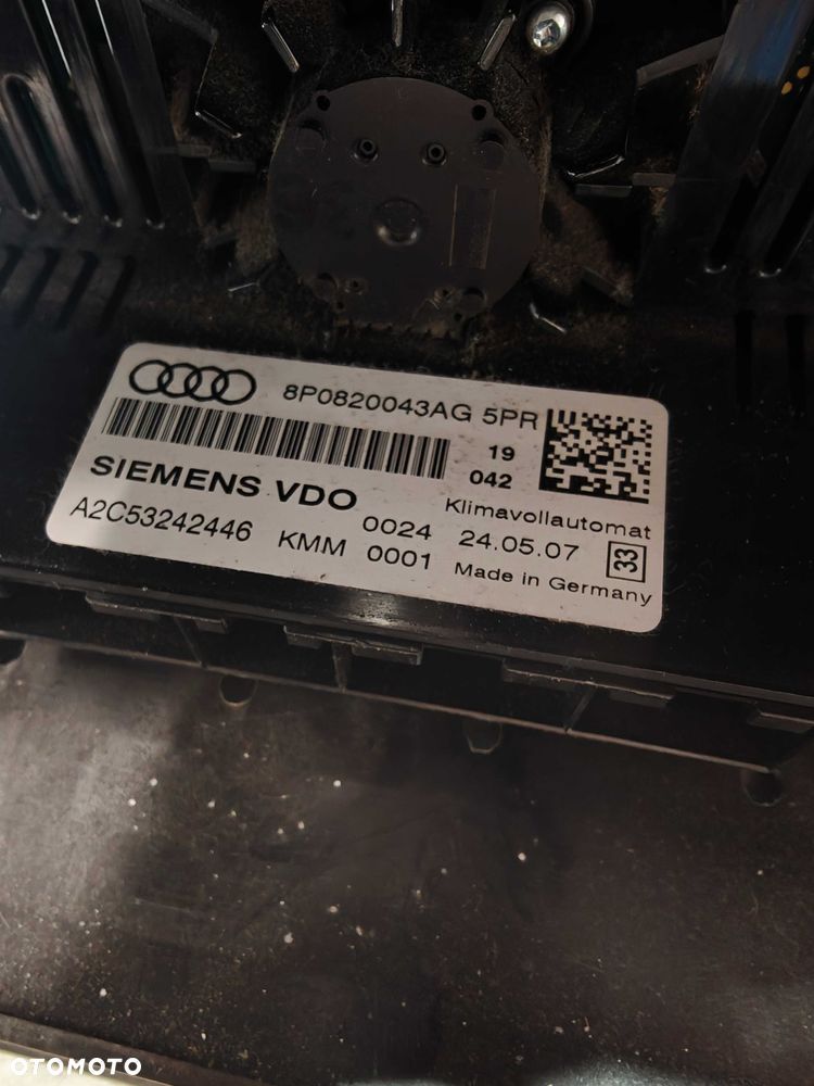 Panel klimatronik audi a3 8p 2din ramka kosz wizytownik - 2
