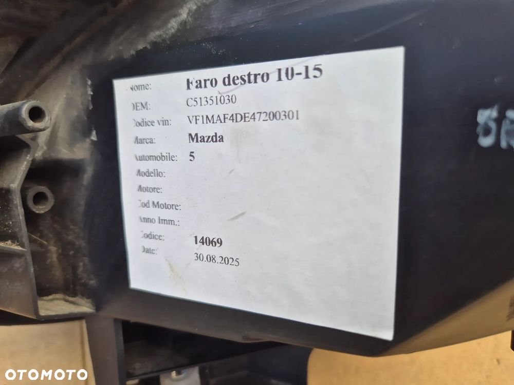 Mazda 5 II komplet lamp.OE.2010-2015. 100% - 13