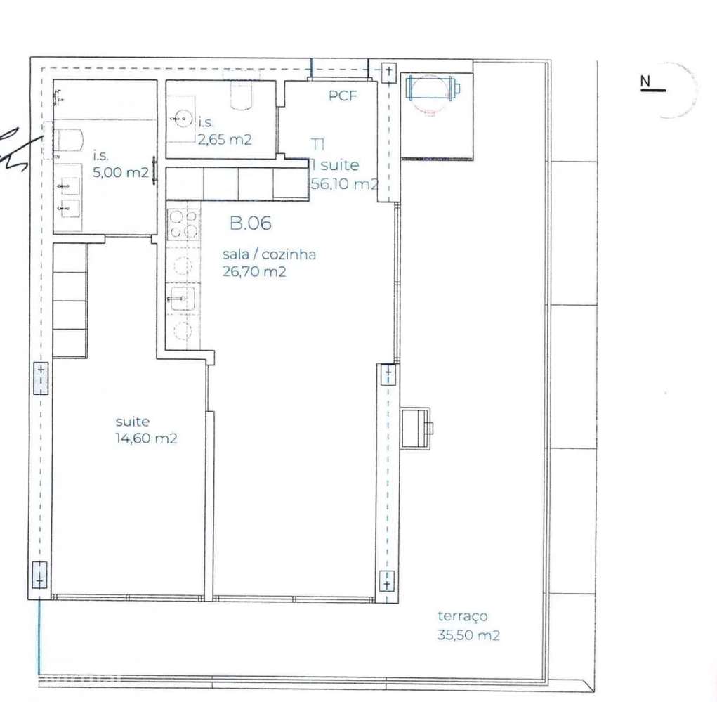 T1 em construção Terraço de 35,5m²  Garagem –  REF AR/04855/NS - Grande imagem: 5/11
