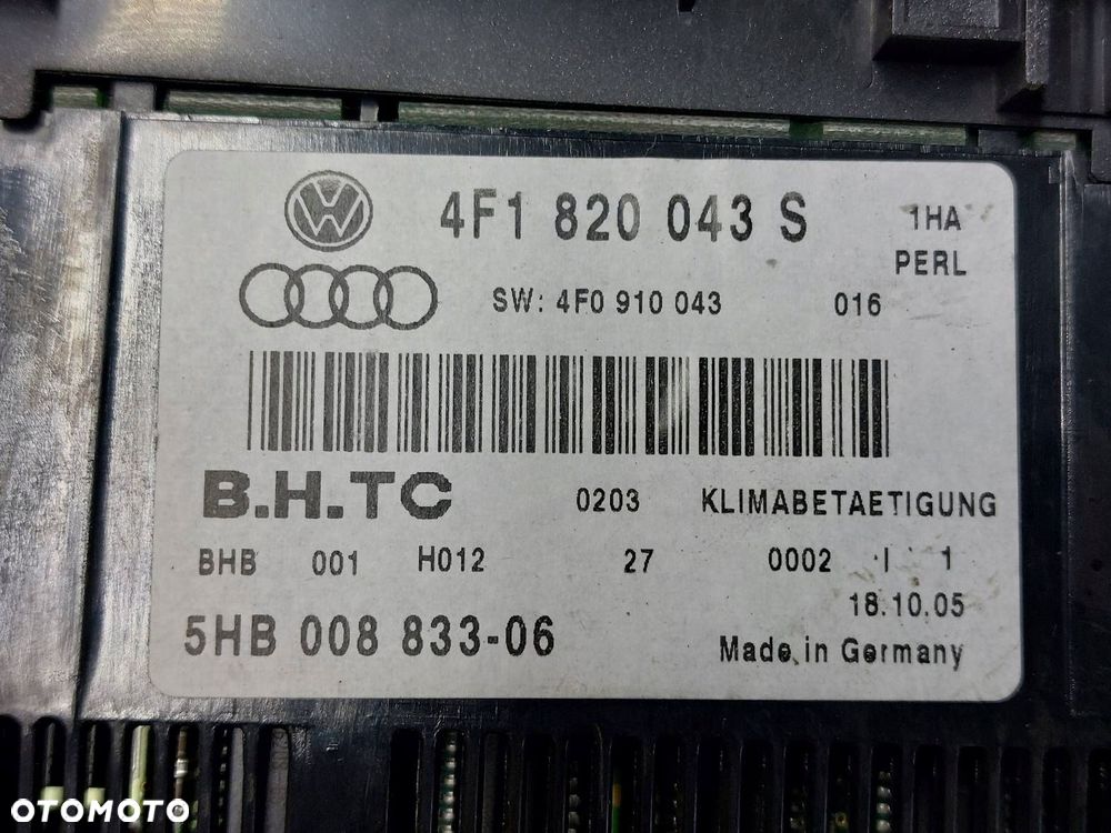 PANEL NAWIEWU AUDI A6 C6 4F1820043S - 5