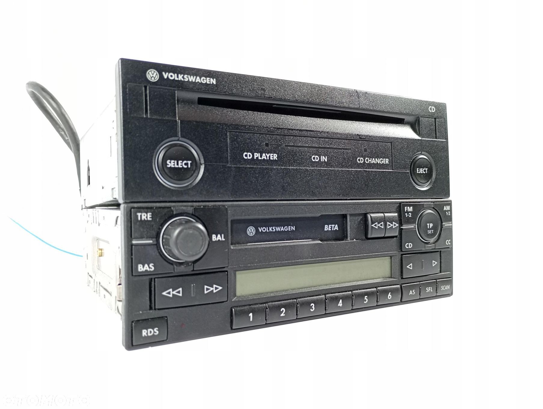 VW BORA 99-05 RADIO ORYGINALNE NA KASETY ZMIENIARKA CD 2060893 1J0035152E - 1