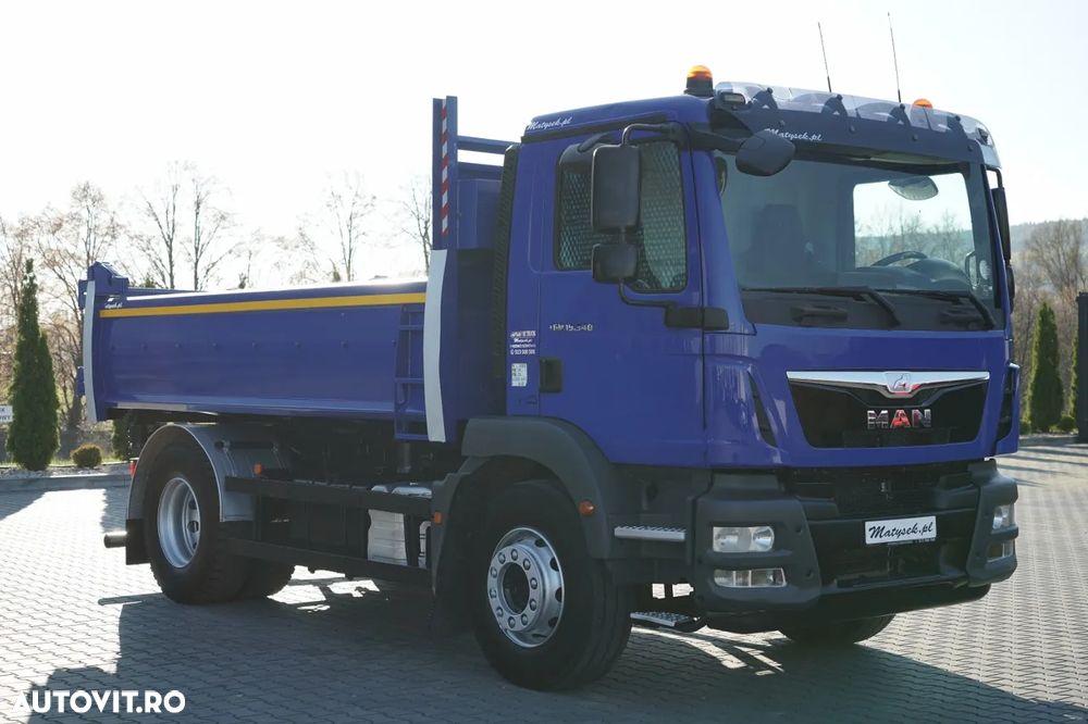 MAN TGM 19.340 / 4X2 / BASCULĂ DUBLĂ / BORDMATIC / HYDROBRA / - 14