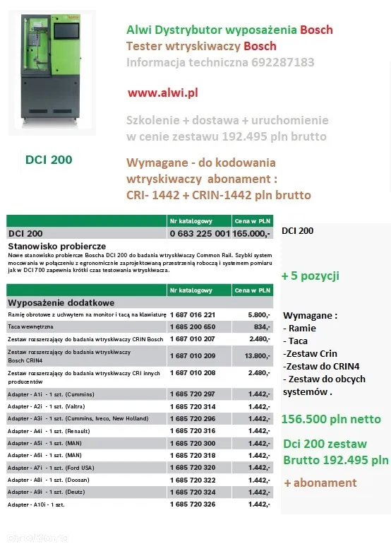 3 etap Krugerq narzędzia - wyposażenie- technologia do wtryskiwaczy CR - 25
