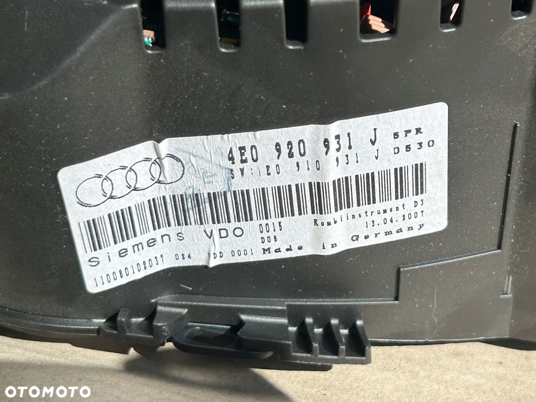 AUDI A8 D3 LIFT 4,2 TDI LICZNIK ZEGARY 4E0920931J EUROPA - 3