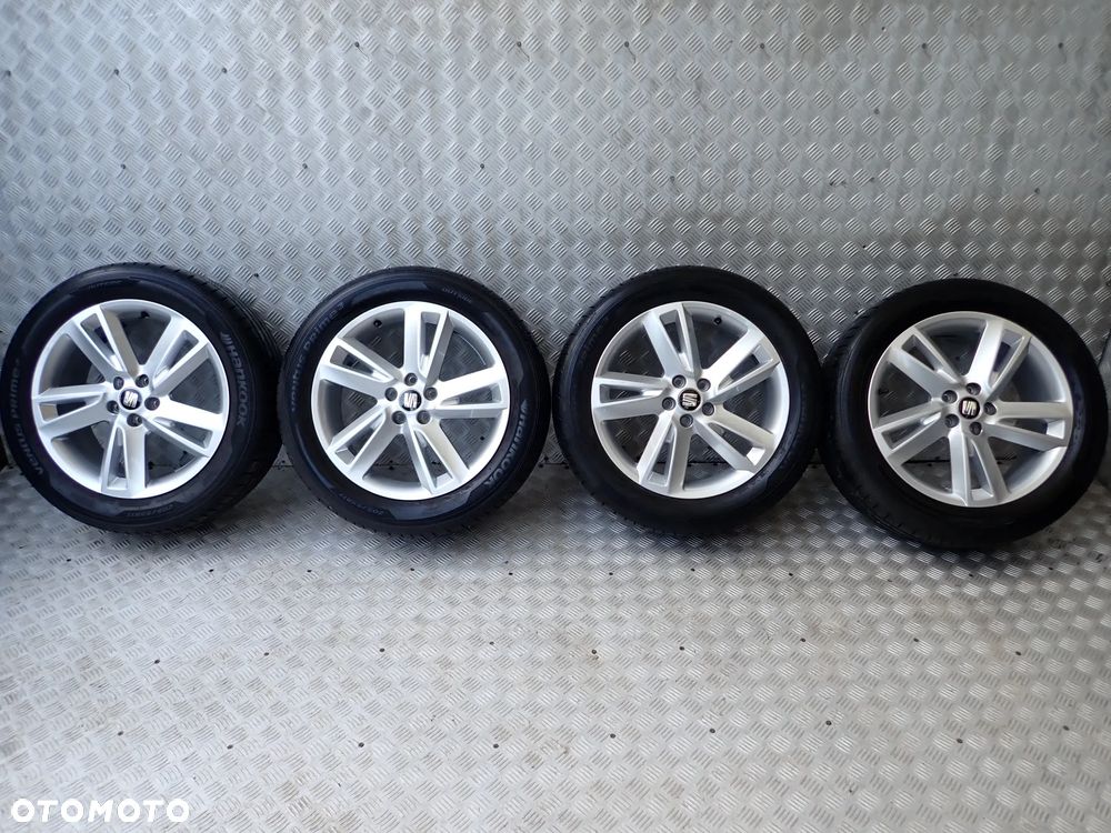 KOŁA FELGI ALUMINIOWE SEAT ARONA  6,5JX17  ET 48  5X100  6F9601025E Z OPONAMI LATO HANKOOK  205/55/17 - 1
