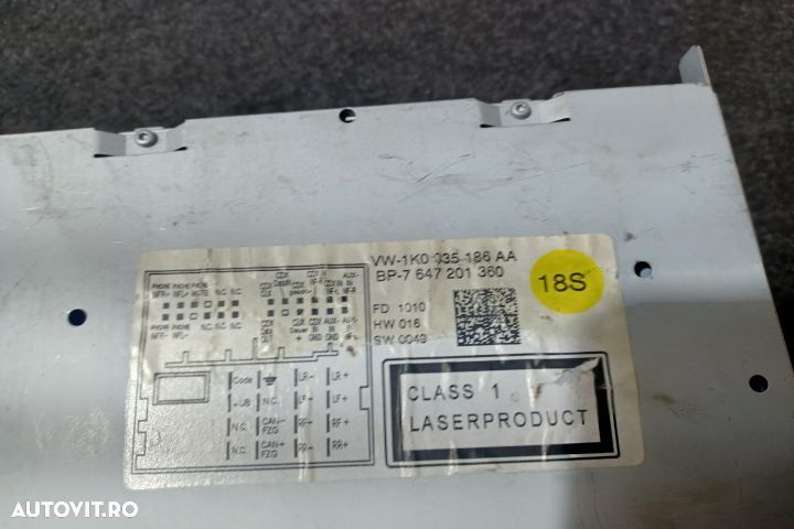 Radio cd 1K0035186AA Volkswagen VW Golf 6 [2008 - 2015] Hatchback 5-u - 4