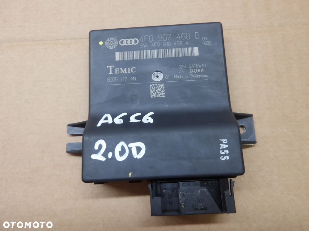 AUDI A6 C6 SEDAN 2.0TDI MODUŁ GATEWAY 4F0907468B - 1