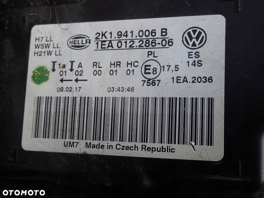 lampa prawa reflektor vw caddy 4 iv 2k1941006b 15- - 9
