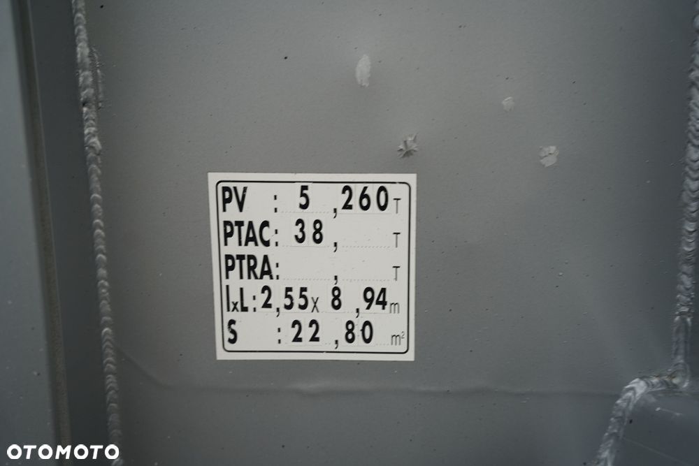 Stas / WYWROTKA - 28 m3 / ALUMINIOWA / OŚ PODNOSZONA / PLANDEKA ELEKTRYCZNA /   WAGA: 5 260 KG / / - 24