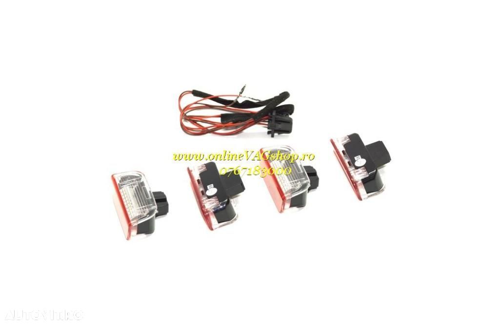 Lampi LED lumina rosie/alba avertizare usi VW Golf 5, Golf 6, Passat - 4