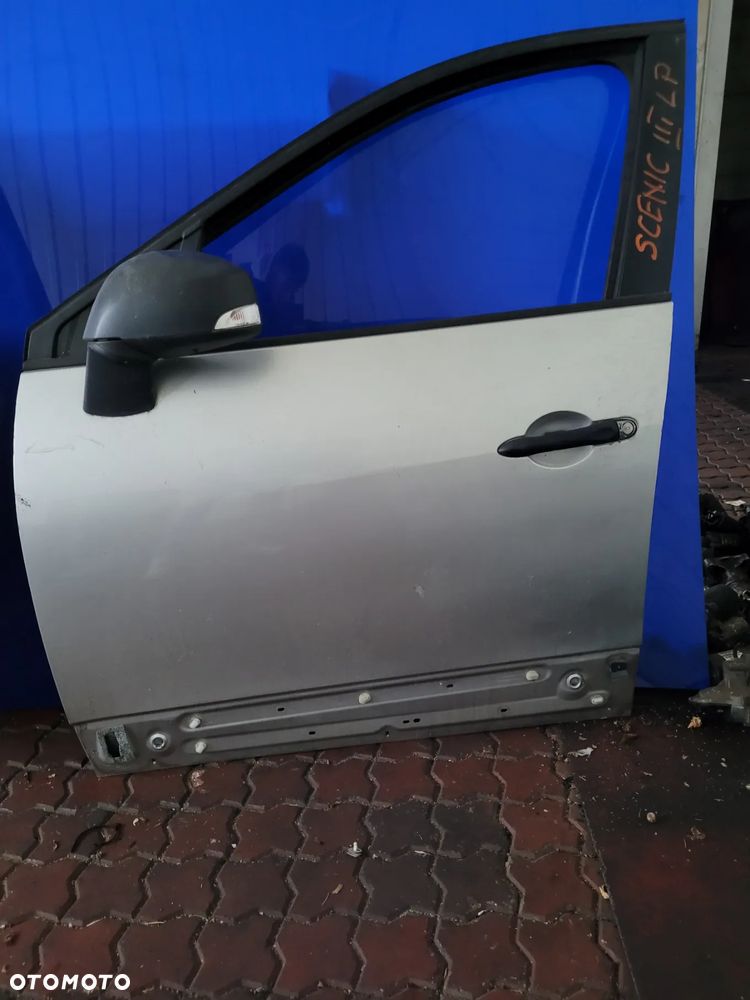 DRZWI LEWY PRZÓD LEWY PRAWY TYŁ RENAULT SCENIC III  3 SREBRNE BIAŁE - 4
