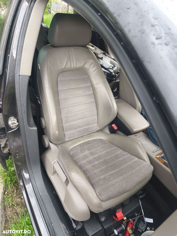 Scaune alcantara cu încălzire scaune față și banchetă Volkswagen Passat B6 / scaune piele Passat B6 - 2