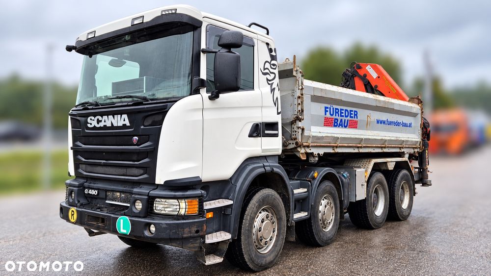 Scania G480 8x4 wywrotka 3 Stronna Bordmatic dźwig Palfinger PK23002 - 1
