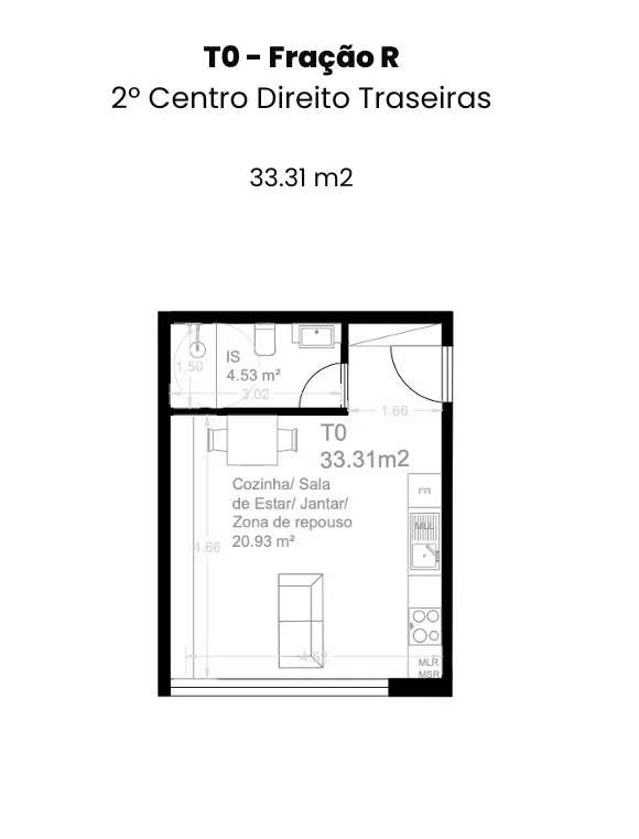 T0 no centro de Custóias, em Matosinhos - Nova Construção - Grande imagem: 5/5