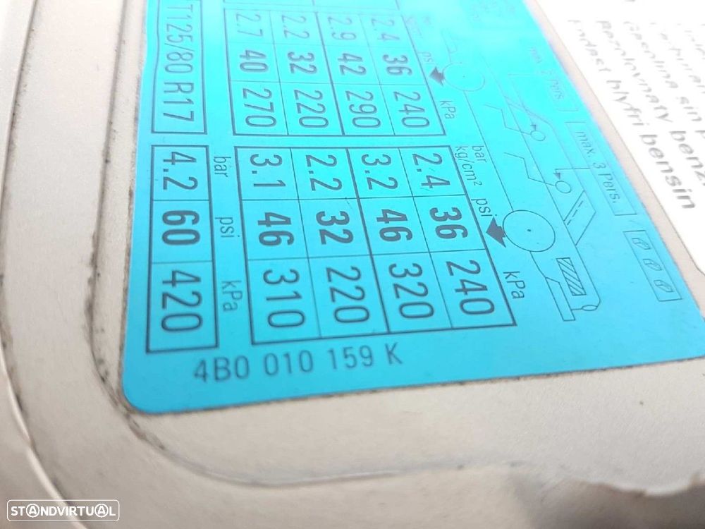 TAMPA DE COMBUSTÍVEL AUDI A6 BERLINA (4B2) 2.8 - 2