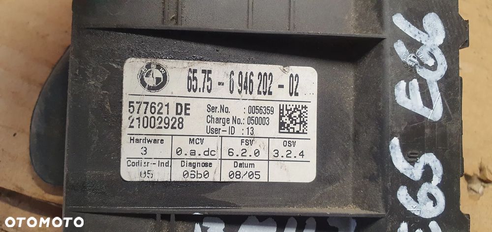 Moduł sterownik sensor alarmu BMW 7 E65 6946202 - 7