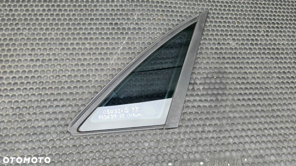 Szyba Szyby 8E5845299M 8E5845300M Karoseryjna Boczna Błotnik Trójkat LEWA PRAWA Tyl Tylna Pod Chrom Ramki Audi A4 B6 B7 Sedan E1 43R-001057 DOT27 N23100 AS2 ESG tinted - 20