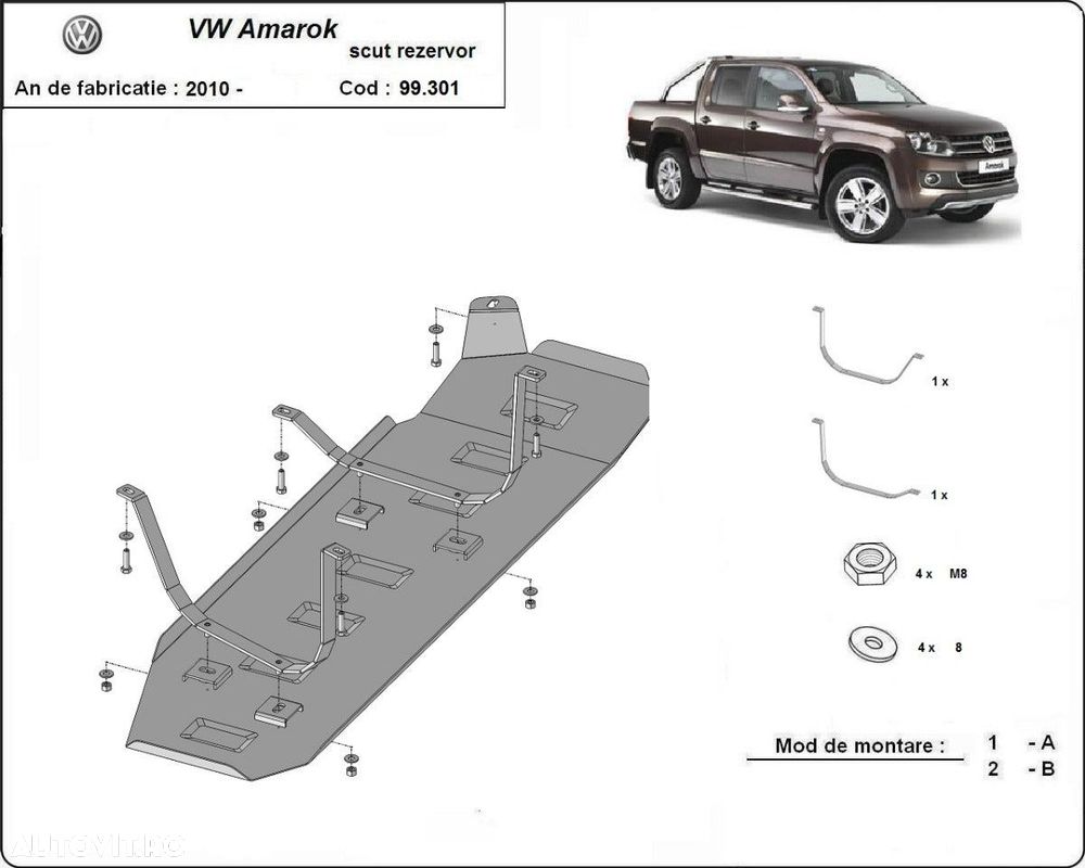 scut rezervor volkswagen amarok 2010-2020 - 3