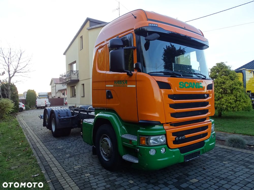 Scania G 410 bez EGR / RAMA DO ZABUDOWY / EURO 6 / OŚ SKRĘTNA / PTO / Z NIEMIEC / ZADBANA / BDF / - 3