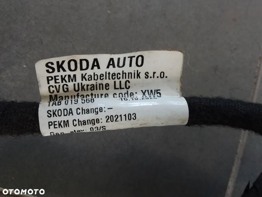 Wiązka instalacja Haka OCTAVIA IV 5E3971541A - 5