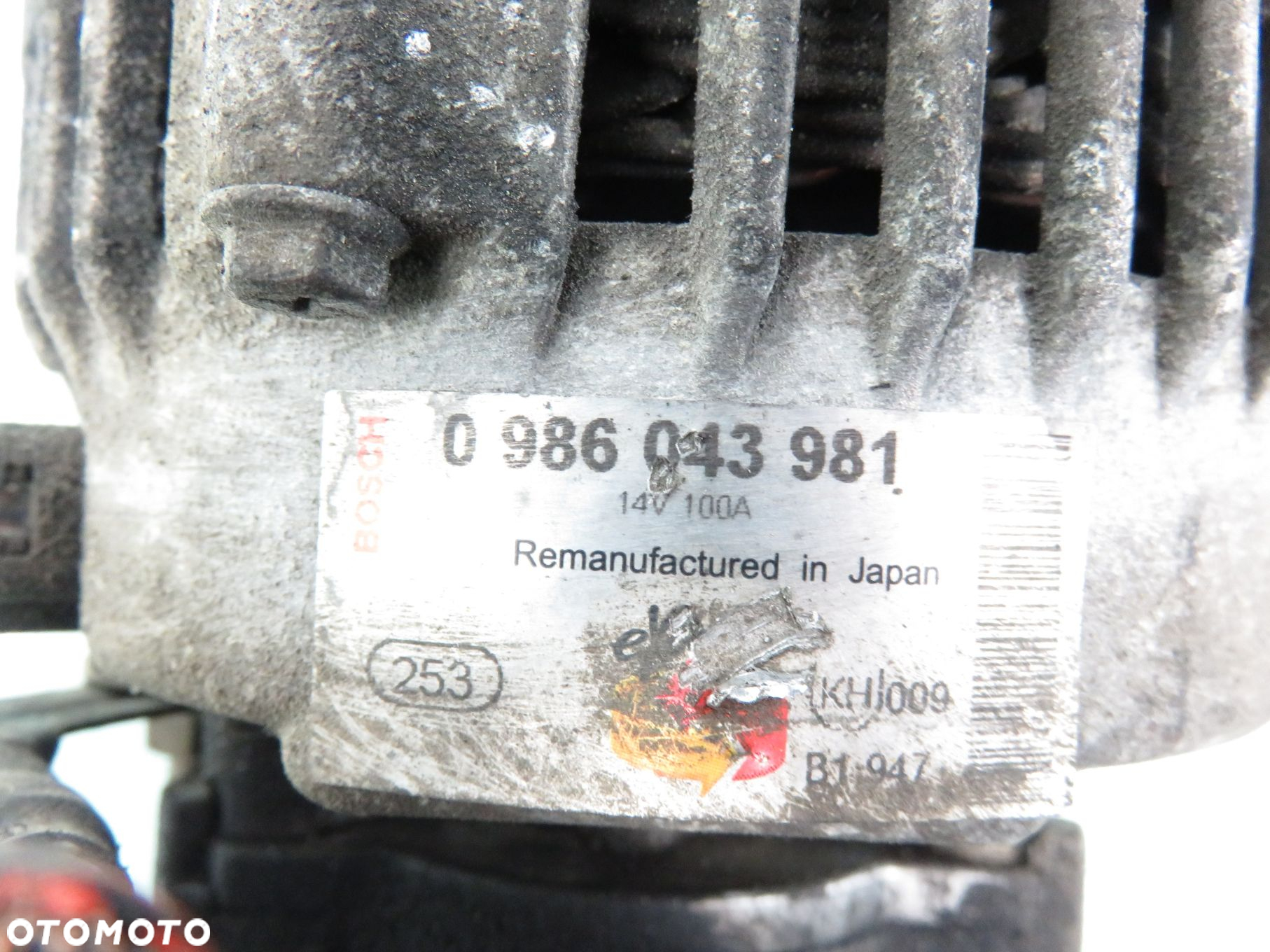 ALTERNATOR OPEL CORSA C 1.7 DTI 0986043981 - 2