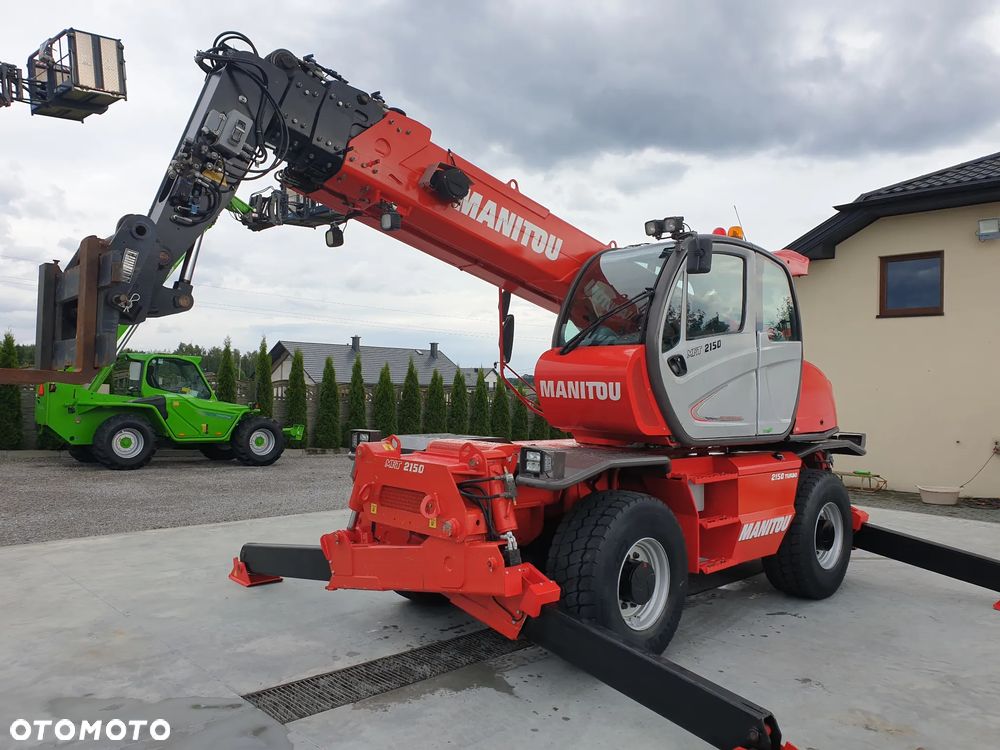 Manitou MRT ROTO 2150 Privilege KOSZ/WIDŁY/PILOTY SPROWADZONA PIĘKNY STAN - 3