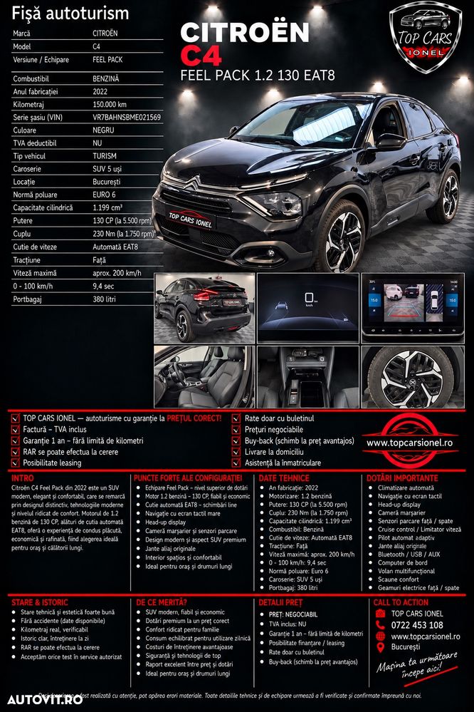 Citroën C4 PureTech 130 Stop&Start EAT8 FEEL PACK - 18