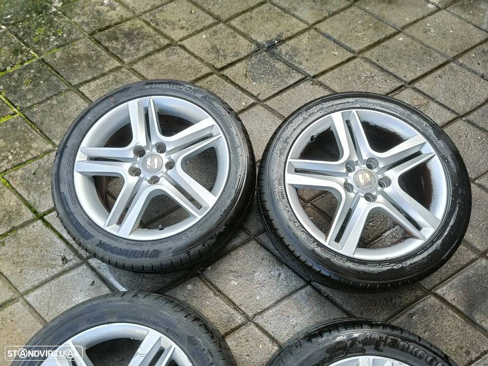 4 jantes 17 SEAT furação 5x112 com  pneus - 5