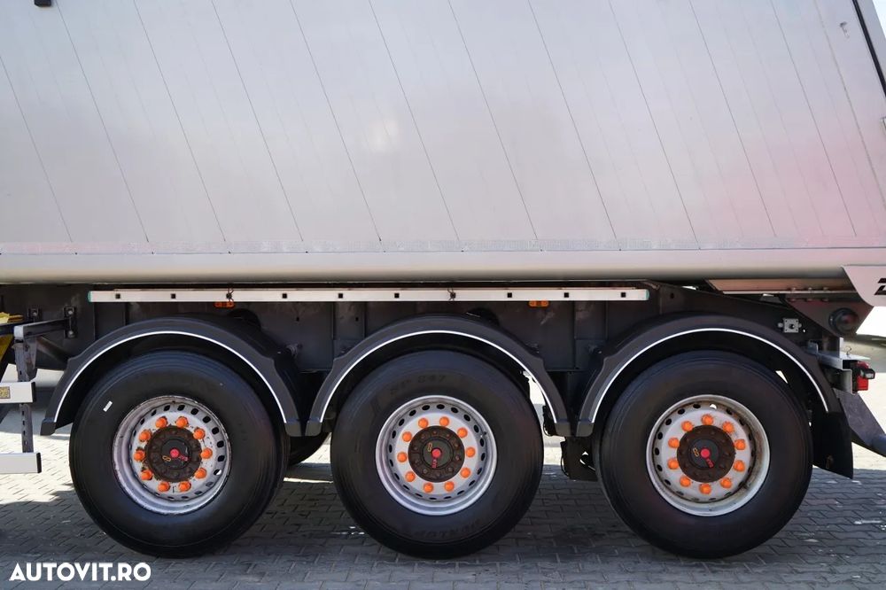 Zaslaw BASCUNĂ ALUMINIU / 35 m³ / 2x AXE RIDICATIVE / AXE SAF - 20