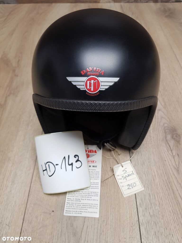 Oryginalny oldskulowy kask motocyklowy Davida Speedster S Oldschool - 1