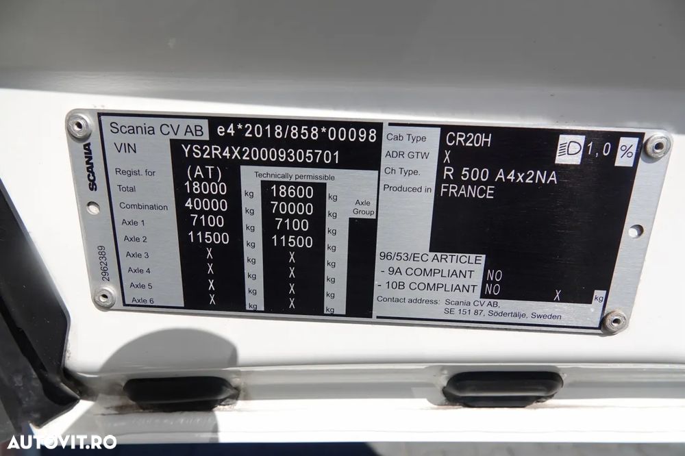 Scania R 500 / RETARDER / I-PARK COOL / 2022 - 38