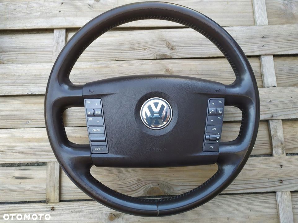 VOLKSWAGEN PHAETON KIEROWNICA BRĄZOWA BRAUN - 1