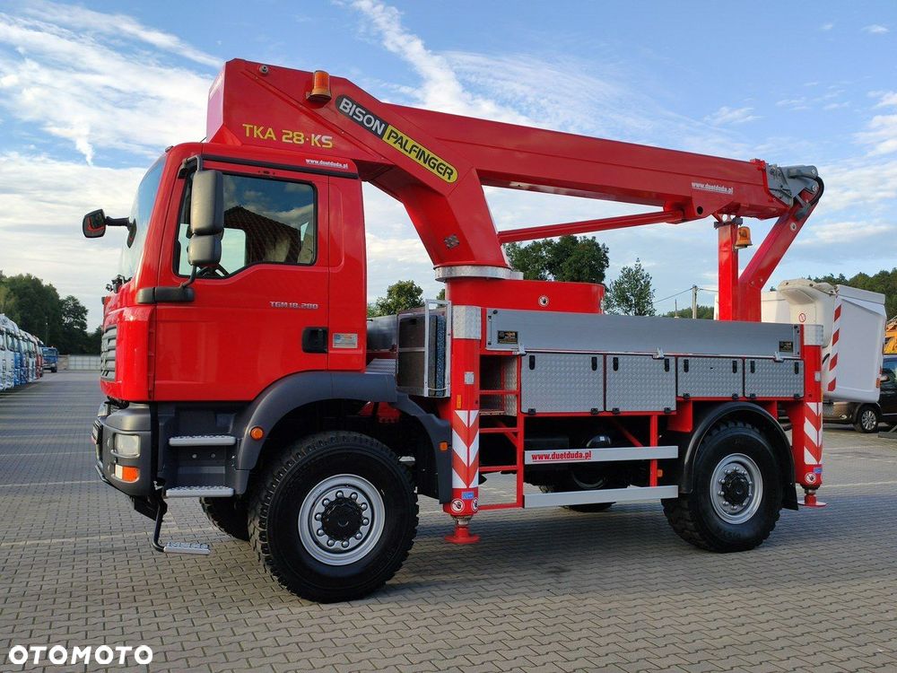MAN TGM 18.280 4x4 Zwyżka Bison Palfinger TKA 28 Podnośnik Koszowy - 8