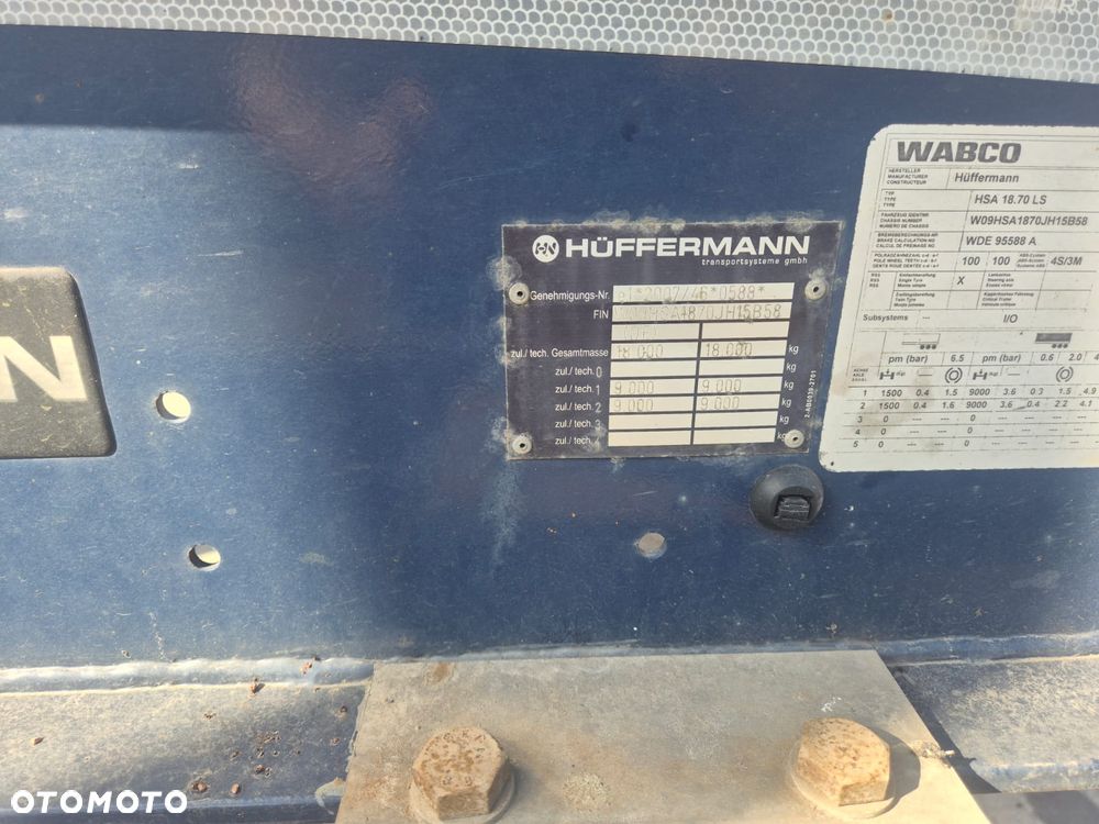Huffermann do hakowca 18.70 na wózku przyczepa - 7
