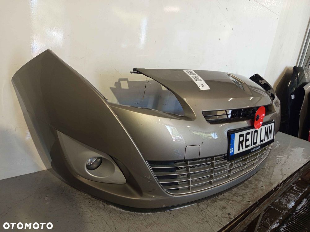 + ZDERZAK PRZÓD PRZEDNI RENAULT GRAND SCENIC 3 III TEHNK ZŁOTY PIASKOWY HALOGENY - 2
