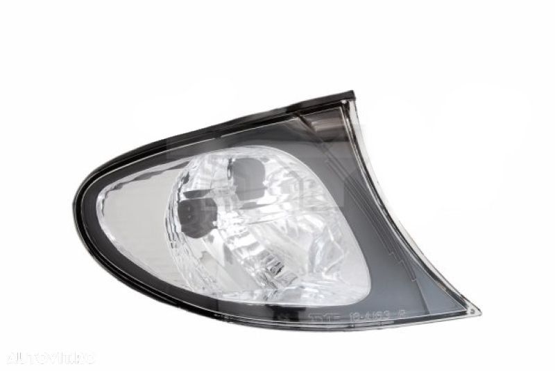 Lampa semnalizare fata Bmw Seria 3 (E46) Sedan/Combi,10.2001-06.2005, partea Dreapta, omologare ECE, semnalizator alb, cu rama neagra, fara suport becuri, TYC 18-0163-15-2, 63136914200, 63137165850 - 1