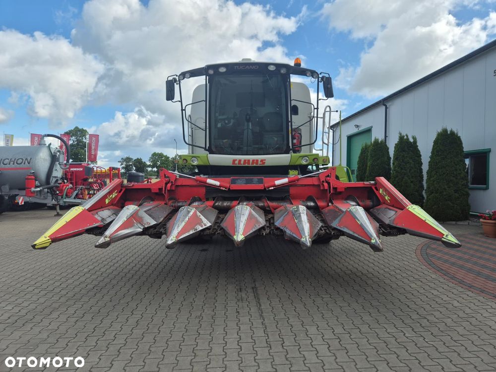 Claas Tucano 440 z hederem Vario 620 i przystawką do kukurydzy Olimac - 2