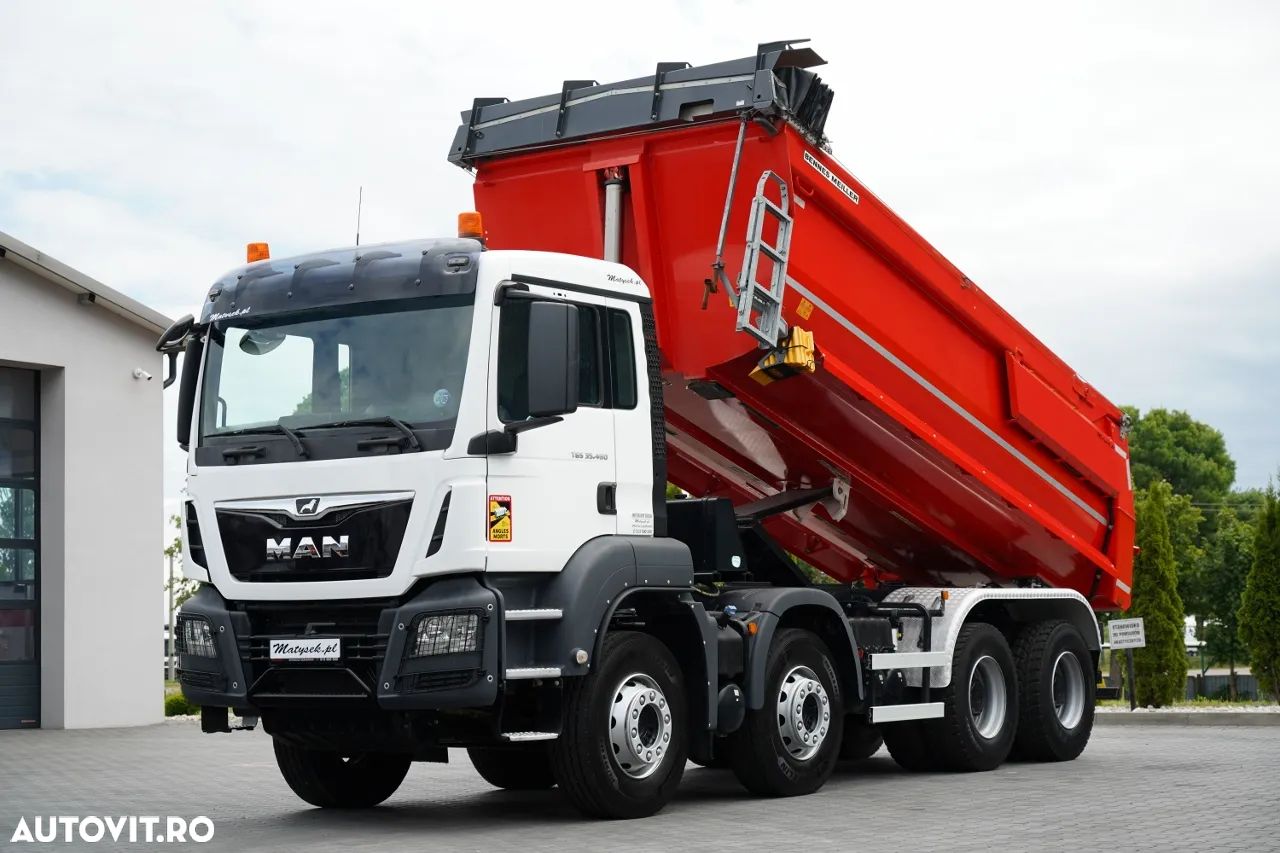 MAN TGS 35.460 / 8X4 / BASCULATOR SPATE / HIDROCLAPE / 2018 / IMPORTAT / CONTRACT POST-SERVICE - 1