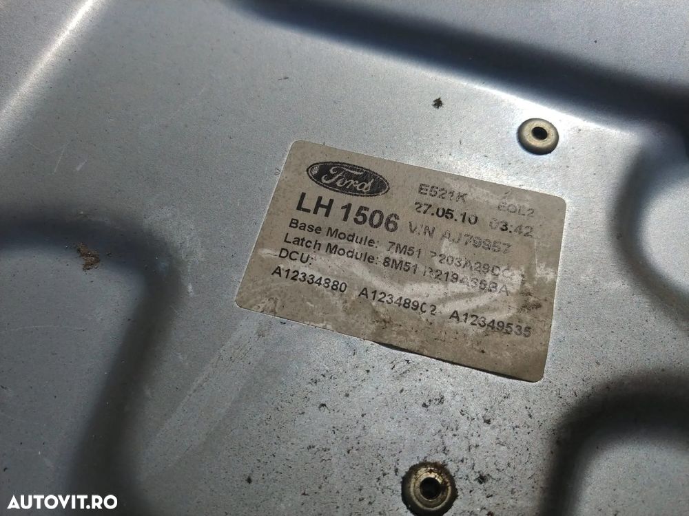 macara usa stanga fata ford kuga 1 7m51-r045h17-a - 4