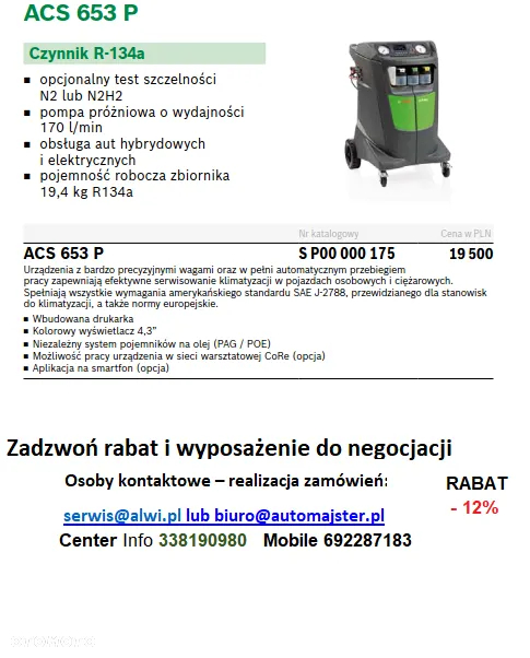 Acs 611 stacja klimatyzacji Bosch elektryki i hybrydy - 26