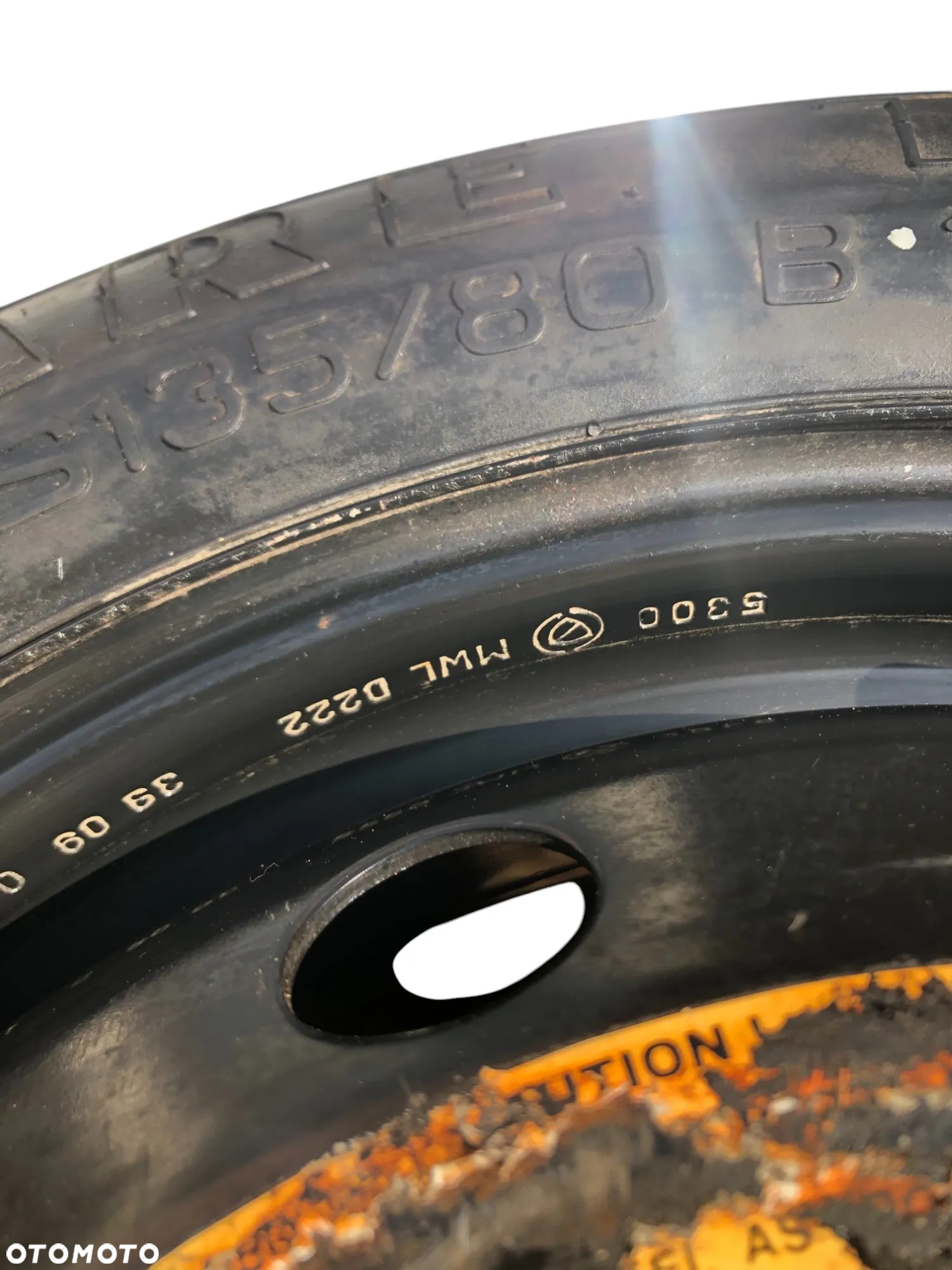 Koło Zapasowe Dojazdowe 135/80 R14 4x98 58.1MM Fiat 500 Punto - Gwarancja Wysyłka - 5