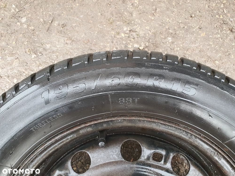 VW SEAT SKODA R15 2x KOŁO ZIMOWE / ZAPASOWE 15 6J ET43 5x100 57.1mm FELGA 6Q0601027M OPONA 195/60/R15 5.5 i 6mm 2020r POLO IV 6N IBIZA III CORDOBA II FABIA I II ROOMSTER - 7