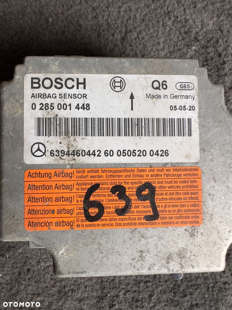 Mercedes sprinter 906 vito viano 639  moduł poduszek airbag sensor - 4