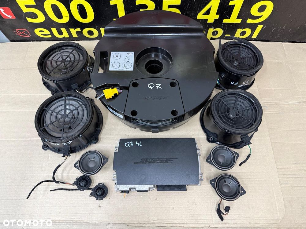 AUDI Q7 LIFT 4L 10-15 ZESTAW GŁOŚNIKÓW BOSE SUBWOOFER WZMACNIACZ 4L0035223J - 1