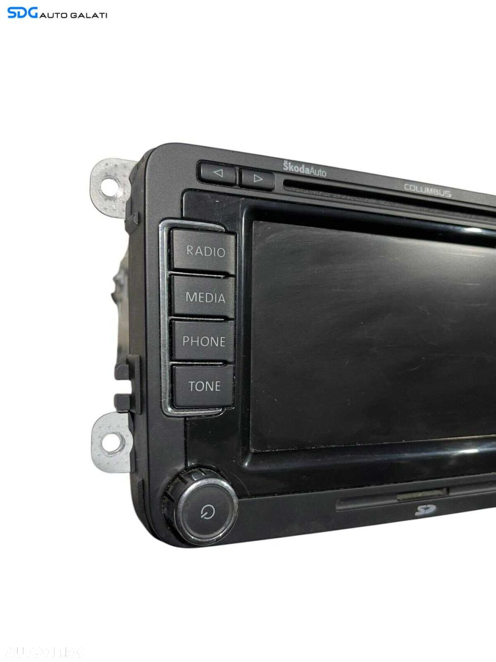 Navigatie Radio CD Player Columbus Skoda Octavia 2 2008 - 2013 Cod 3T0035680 [S0123] - 2