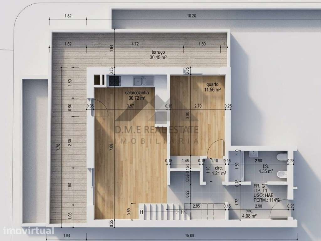 Apartamento Duplex T1+2 Novo | Oportunidade Única em Vila Real de S... - Grande imagem: 2/6