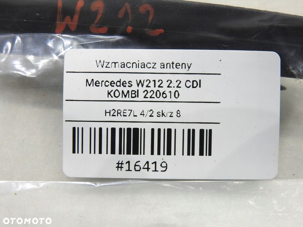 WZMACNIACZ ANTENY MERCEDES W212 A2048702589 - 6