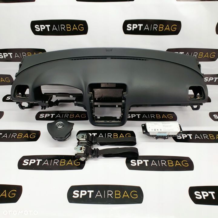 VW SCIROCCO DESKA ROZDZIELCZA KONSOLA KOKPIT PULPIT PODUSZKI AIRBAG AIR BAG PASY KIT SET - 1